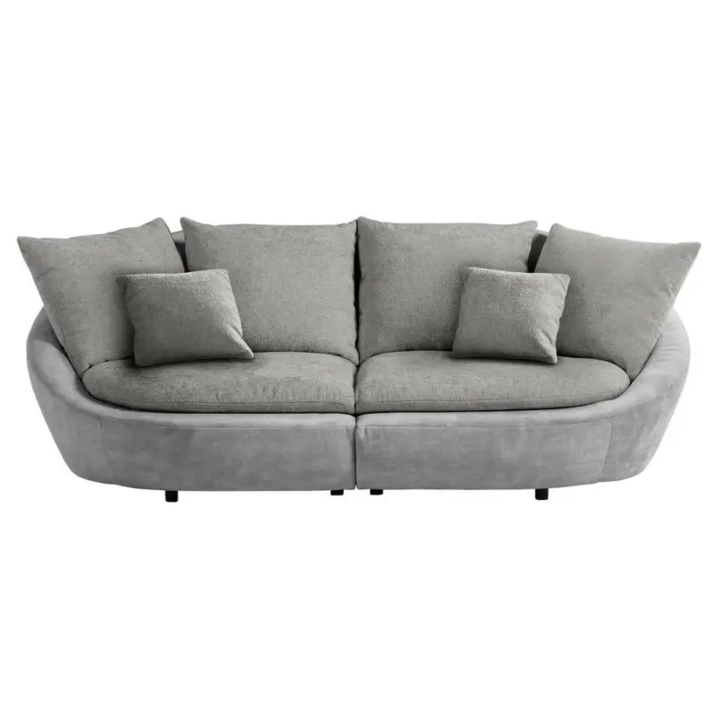 Big Sofa Maui B: 237 cm Dunkelgrau Chenille