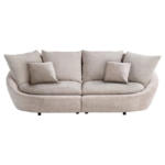 Möbelix Bigsofa Maui B: 237 cm Silberfarben/Beige Chenille