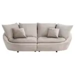 Möbelix Bigsofa Maui B: 237 cm Silberfarben/Beige Chenille