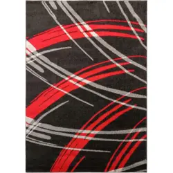 Webteppich Rot, Schwarz Christina 160x230 Cm