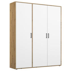 Drehtürenschrank 140 cm Voyager Eiche Artisan,weiß