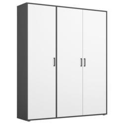 Drehtürenschrank Voyager Grau,weiß B: 140 cm