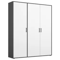 Drehtürenschrank Voyager Grau,weiß B: 140 cm