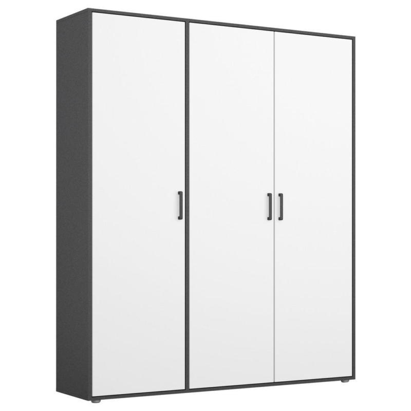 Drehtürenschrank Voyager Grau,weiß B: 140 cm