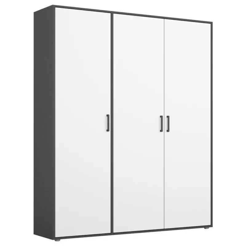 Drehtürenschrank Voyager Grau,weiß B: 140 cm