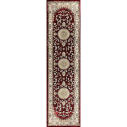 Orientalischer Webteppich Rot Naturfaser Donald 80x300 Cm