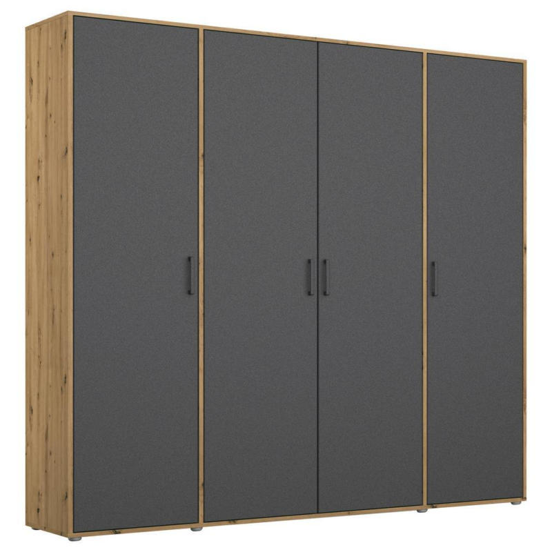 Drehtürenschrank Voyager Eiche Artisan,grau B: 187 cm