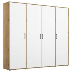 Drehtürenschrank Voyager 187 Cm Eiche Artisan,weiß