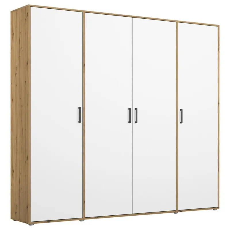 Drehtürenschrank Voyager 187 Cm Eiche Artisan,weiß
