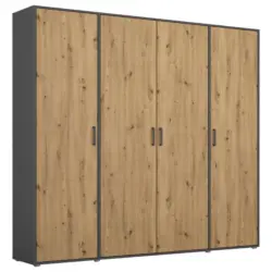 Drehtürenschrank Voyager Grau,eiche Artisan B: 187 cm
