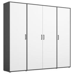 Drehtürenschrank Voyager Grau,weiß B: 187 cm