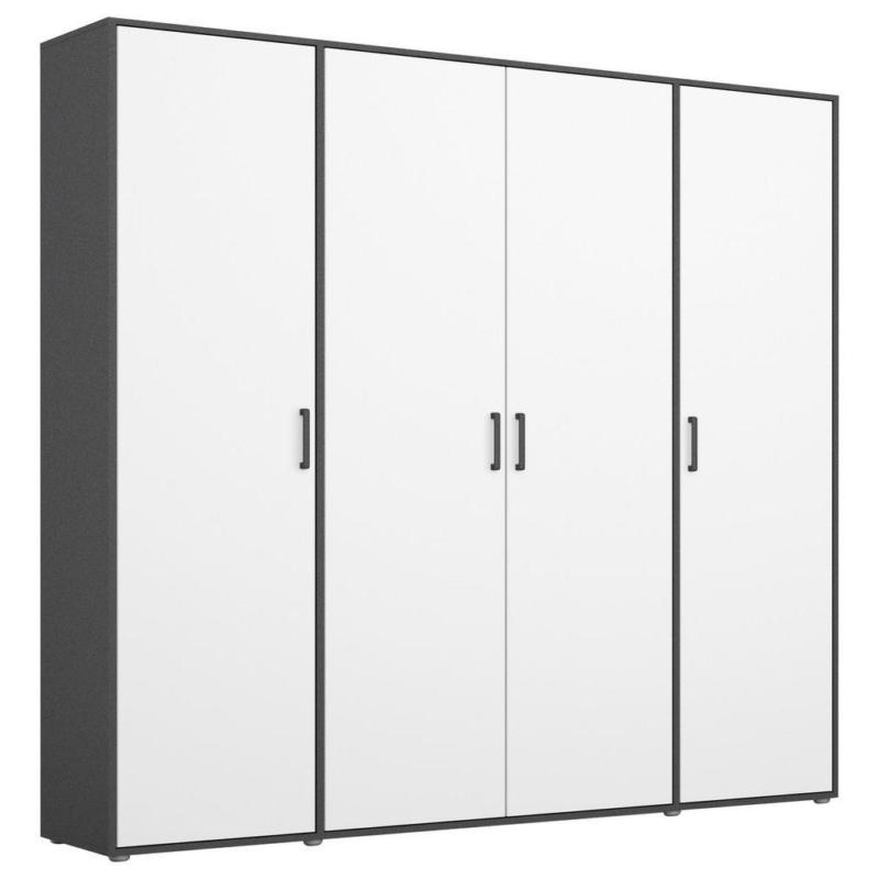 Drehtürenschrank Voyager Grau,weiß B: 187 cm