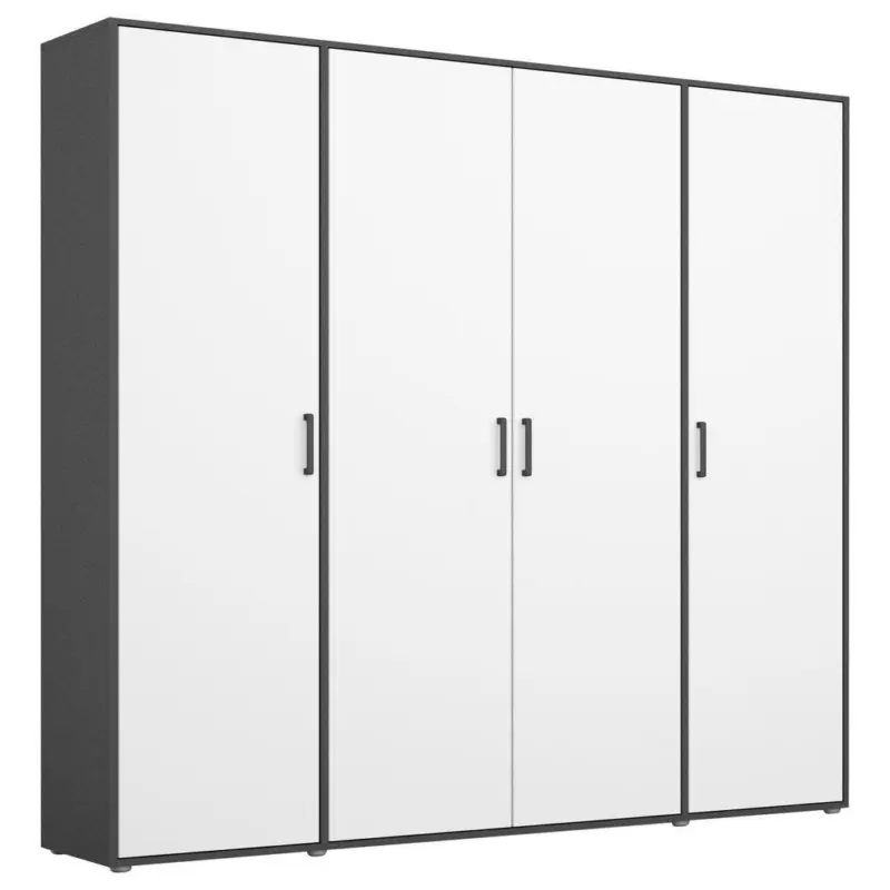 Drehtürenschrank Voyager Grau,weiß B: 187 cm