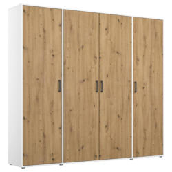 Drehtürenschrank Voyager Weiß,eiche Artisan B: 187 cm