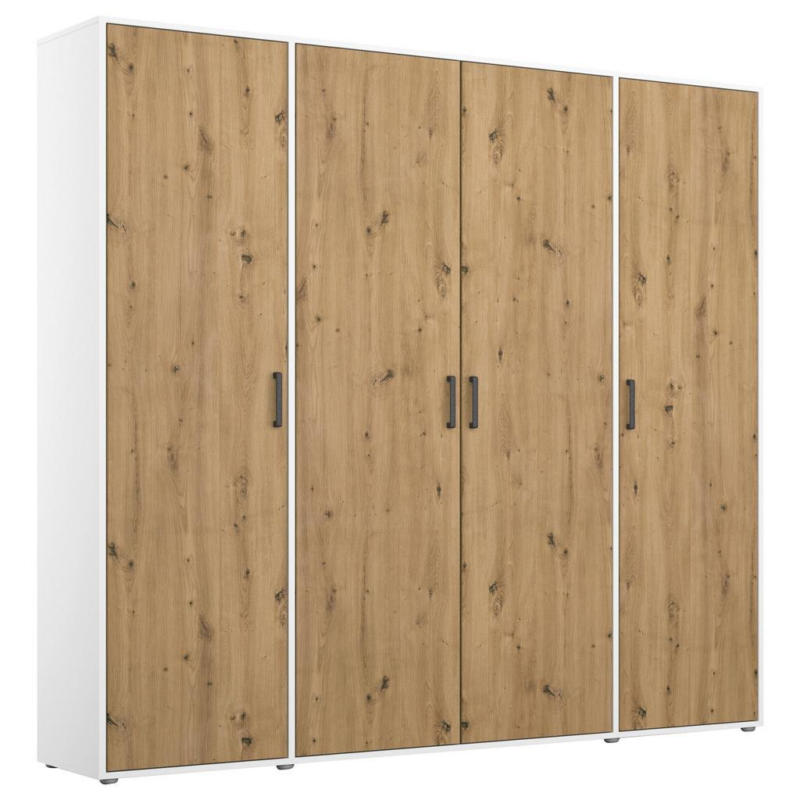 Drehtürenschrank Voyager Weiß,eiche Artisan B: 187 cm