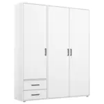 Möbelix Drehtürenschrank Mit Schubladen 140 cm Weiß