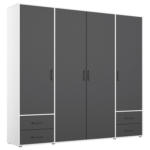 Möbelix Drehtürenschrank Voyager Weiß,grau B: 187 cm