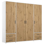 Möbelix Drehtürenschrank Voyager Weiß,eiche Artisan B: 187 Cm