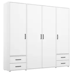 Drehtürenschrank Voyager Weiß B: 187 cm