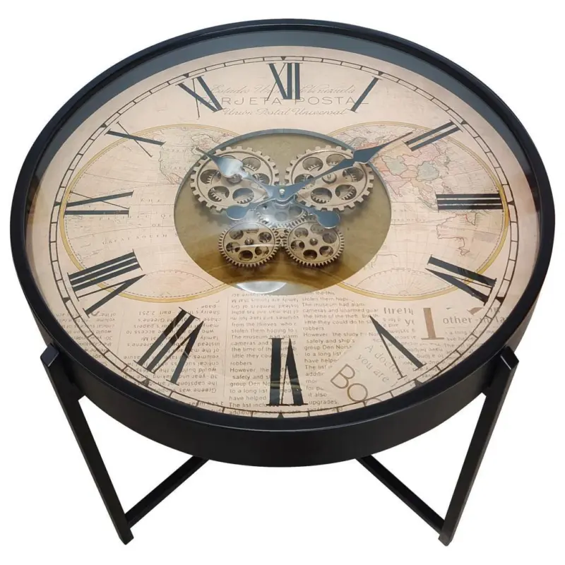 Couchtisch Rund Glas / Metall Time 1 Schwarz