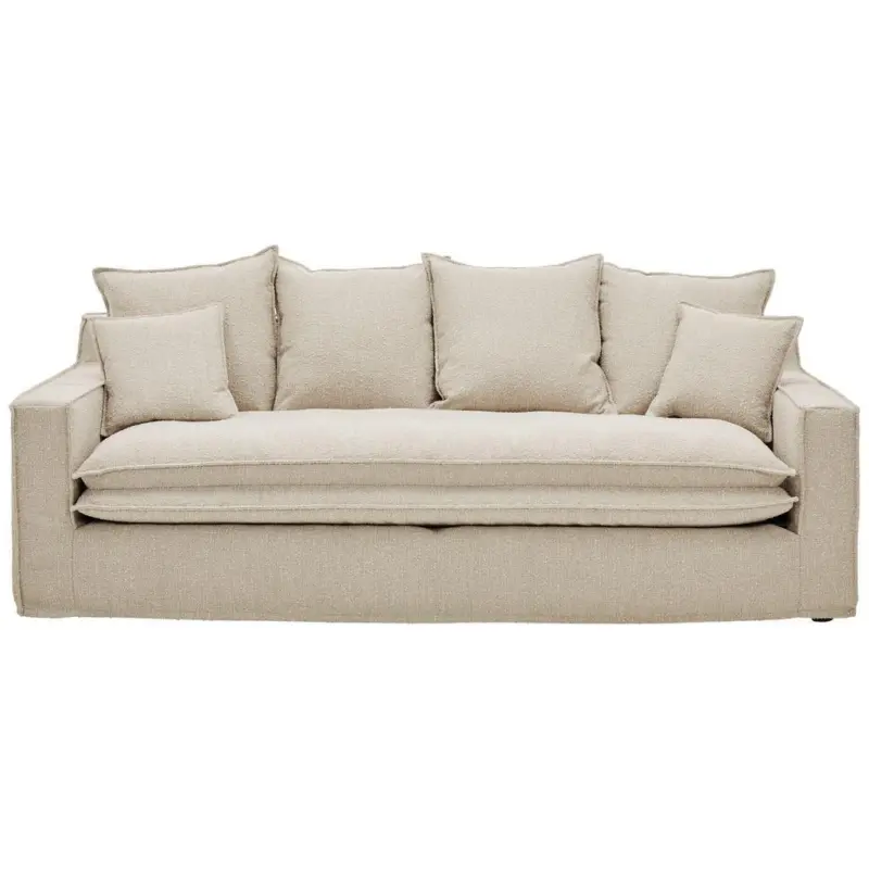 3-Sitzer-Sofa Aurora Beige Bouclé