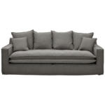 Möbelix 3-Sitzer-Sofa Aurora Grau Bouclé