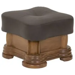 Hocker Arkansas Echtleder Braun