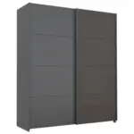 Möbelix Schwebetürenschrank Quadra Grau/Schwarz B: 181 cm