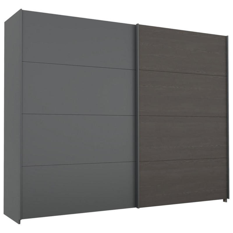 Schwebetürenschrank Quadra Grau/Schwarz B: 271 cm