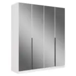 Möbelix Drehtürenschrank Quadra Weiß/glas B: 181 Cm
