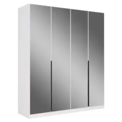 Drehtürenschrank Quadra Weiß/glas B: 181 Cm