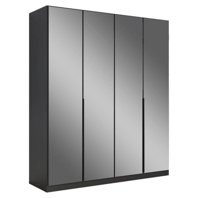 Drehtürenschrank Skyla Grau/glas B: 181 Cm