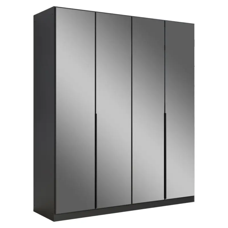 Dreht&uuml;renschrank Skyla Grau/glas B: 181 Cm
