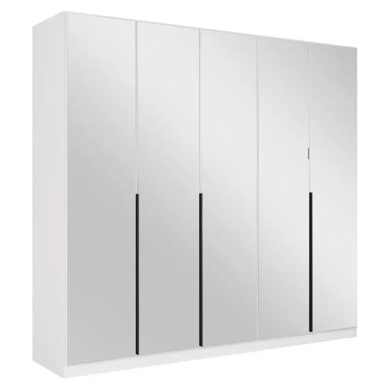 Drehtürenschrank Skyla Weiß/glas B: 226 Cm