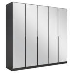 Möbelix Drehtürenschrank Skyla Grau/Glas B: 226 cm