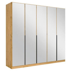 Drehtürenschrank Skyla Eiche Artisan/Glas B: 226 cm