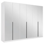 Möbelix Drehtürenschrank 271 cm Skyla Weiß/Glas