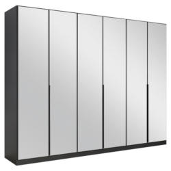 Drehtürenschrank Skyla Grau/Glas B: 271 cm