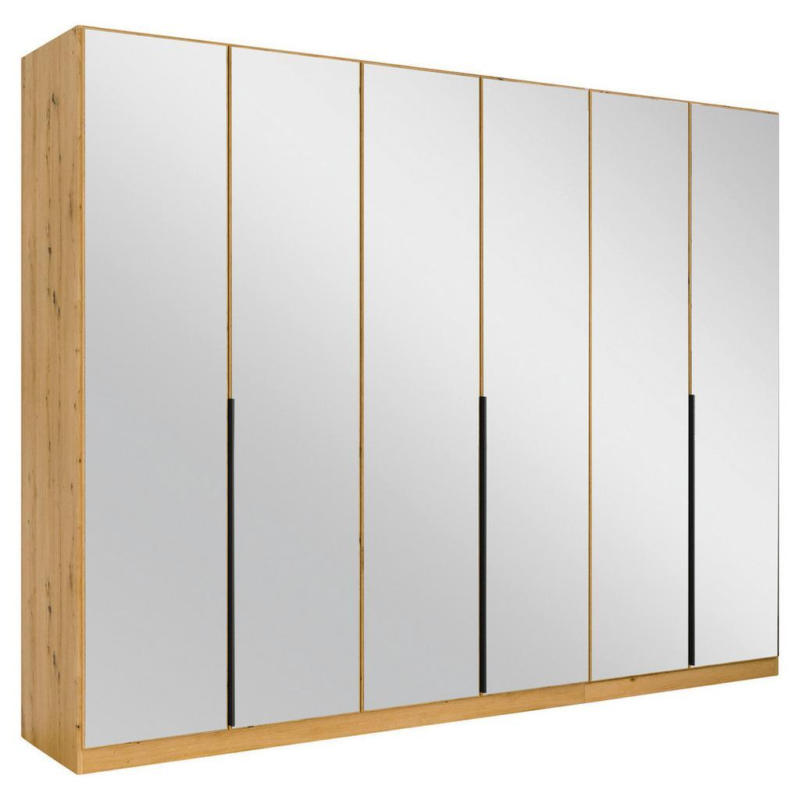 Drehtürenschrank Skyla Eiche Artisan/Glas B: 271 cm