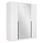 Möbelix Drehtürenschrank Skyla Weiß/glas B: 181 Cm