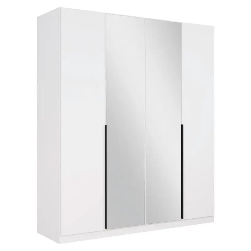 Drehtürenschrank Skyla Weiß/glas B: 181 Cm