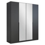 Möbelix Drehtürenschrank Skyla Grau/glas B: 181 Cm