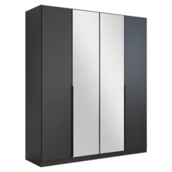 Drehtürenschrank Skyla Grau/glas B: 181 Cm