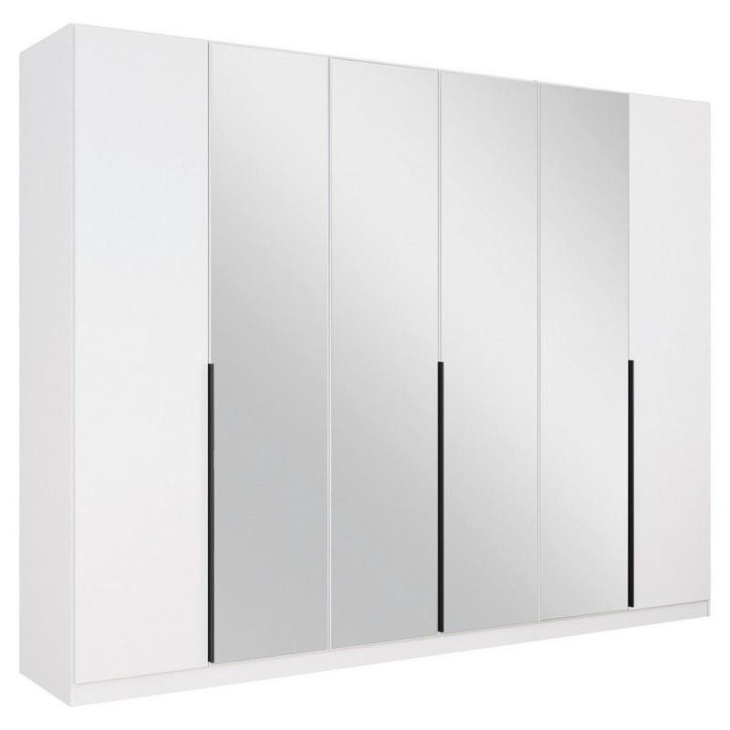 Drehtürenschrank Skyla Weiß/glas B: 271 Cm