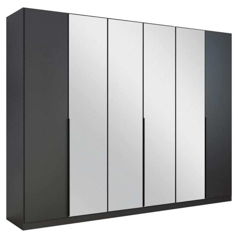 Drehtürenschrank Skyla Weiß/Glas B: 271 cm