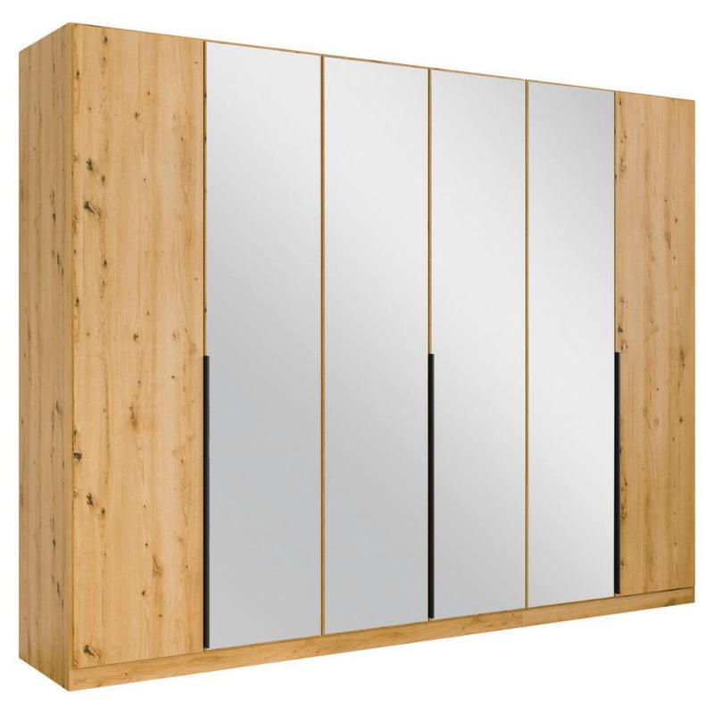 Drehtürenschrank Skyla Eiche Artisan/Glas B: 271 cm