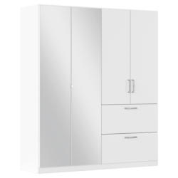 Drehtürenschrank Padua Weiß B: 180 cm