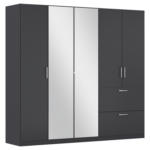 Möbelix Drehtürenschrank Padua Grau B: 225 cm