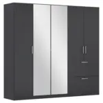 Möbelix Drehtürenschrank Padua Grau B: 225 cm