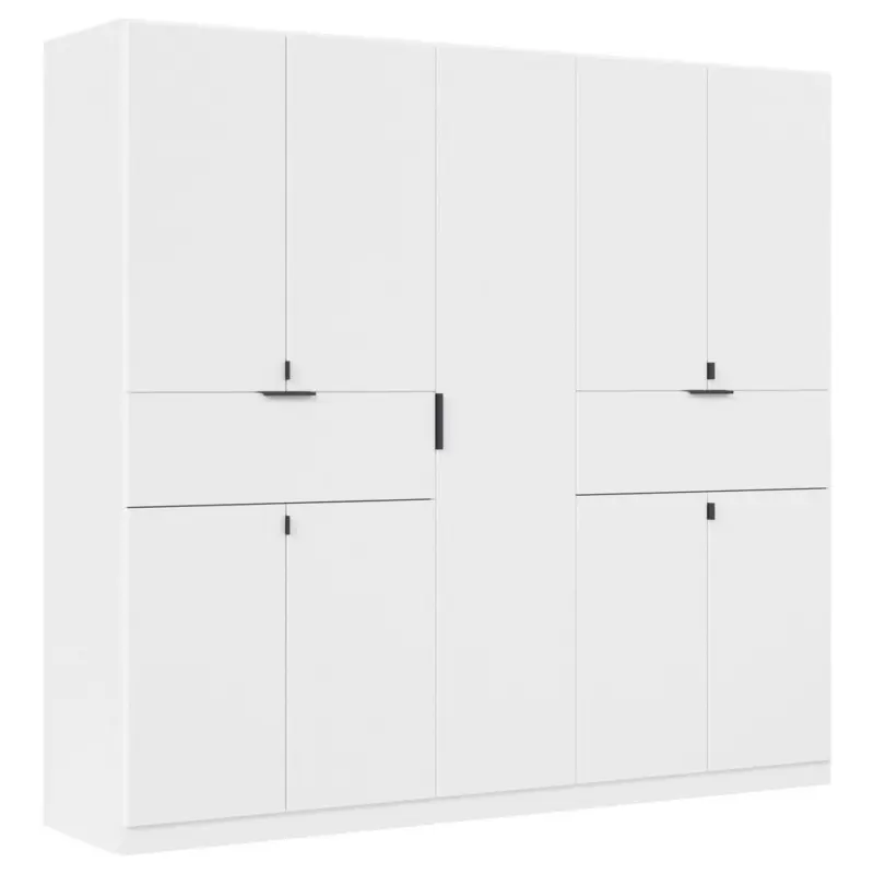 Drehtürenschrank Ticao Weiß B: 226 cm